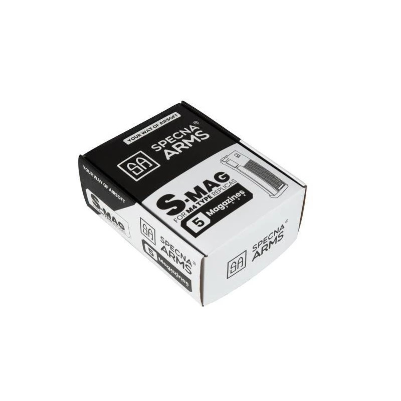 Specna Arms - Chargeur M4 S-Mag Noir High-cap (5 pc)