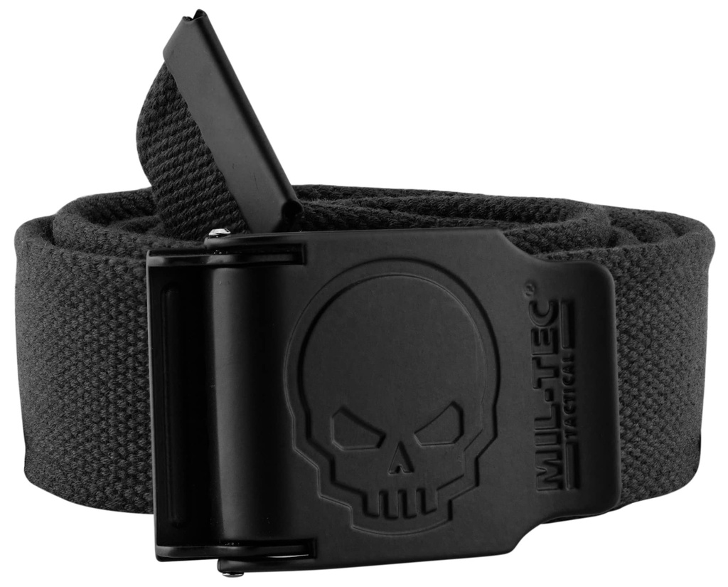 Mil-Tec - Ceinture Boucle Tete De Mort 4CM X 130CM