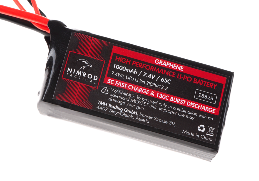 Nimrod - Lipo 7.4V 1000mAh 65C Graphene Mini/PEQ Type (T-Dean)