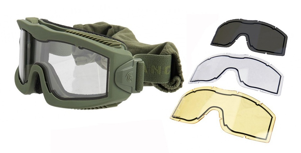 Lancer Tactical - AERO Masque de Protection (3 Verres)