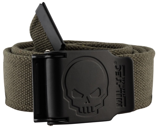 Mil-Tec - Ceinture Boucle Tete De Mort 4CM X 130CM